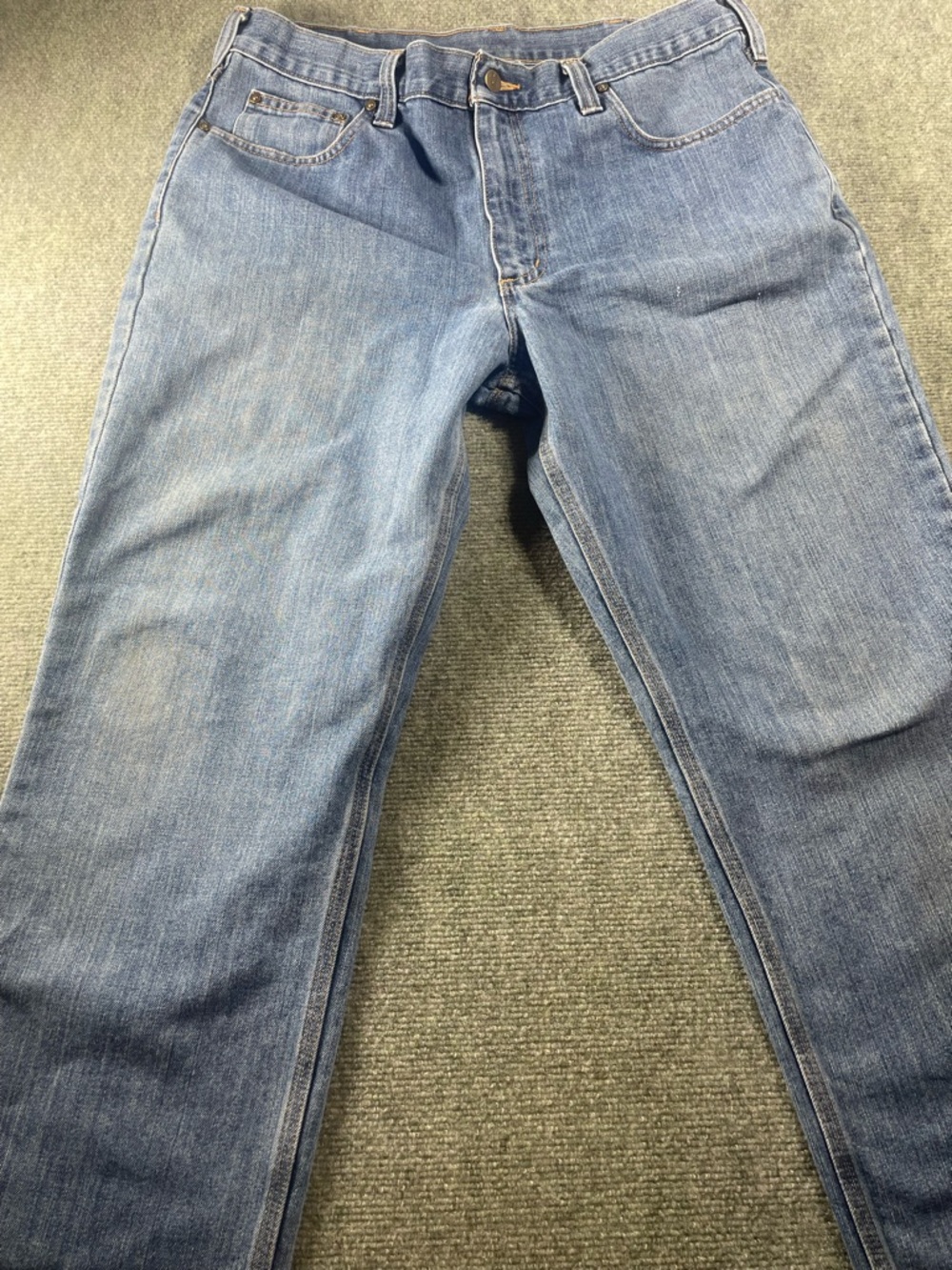 Carhartt Men's Straight Jeans in Light Wash Blue